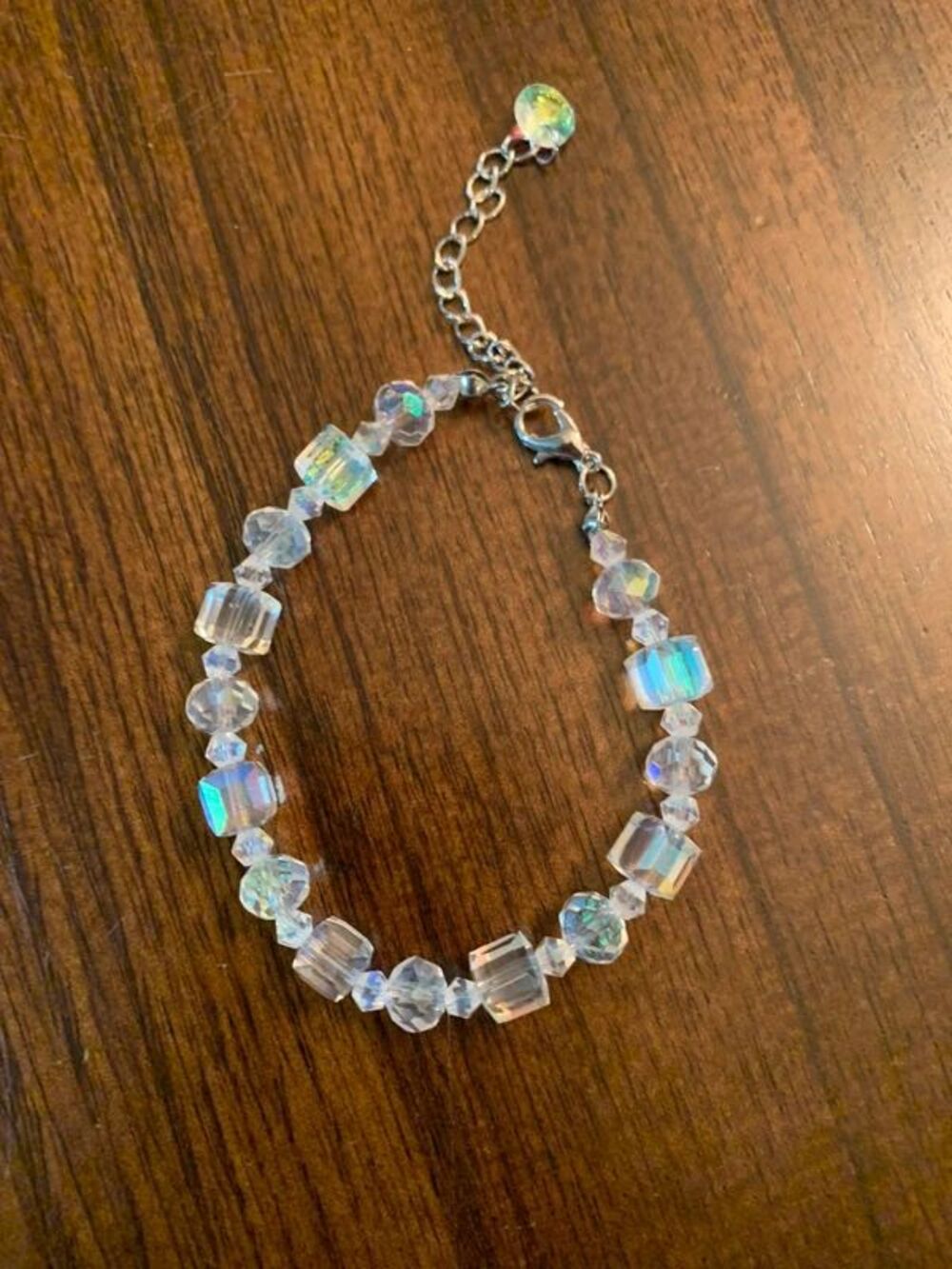 Aurora elemental crystal beaded costume jewelry bracelet
